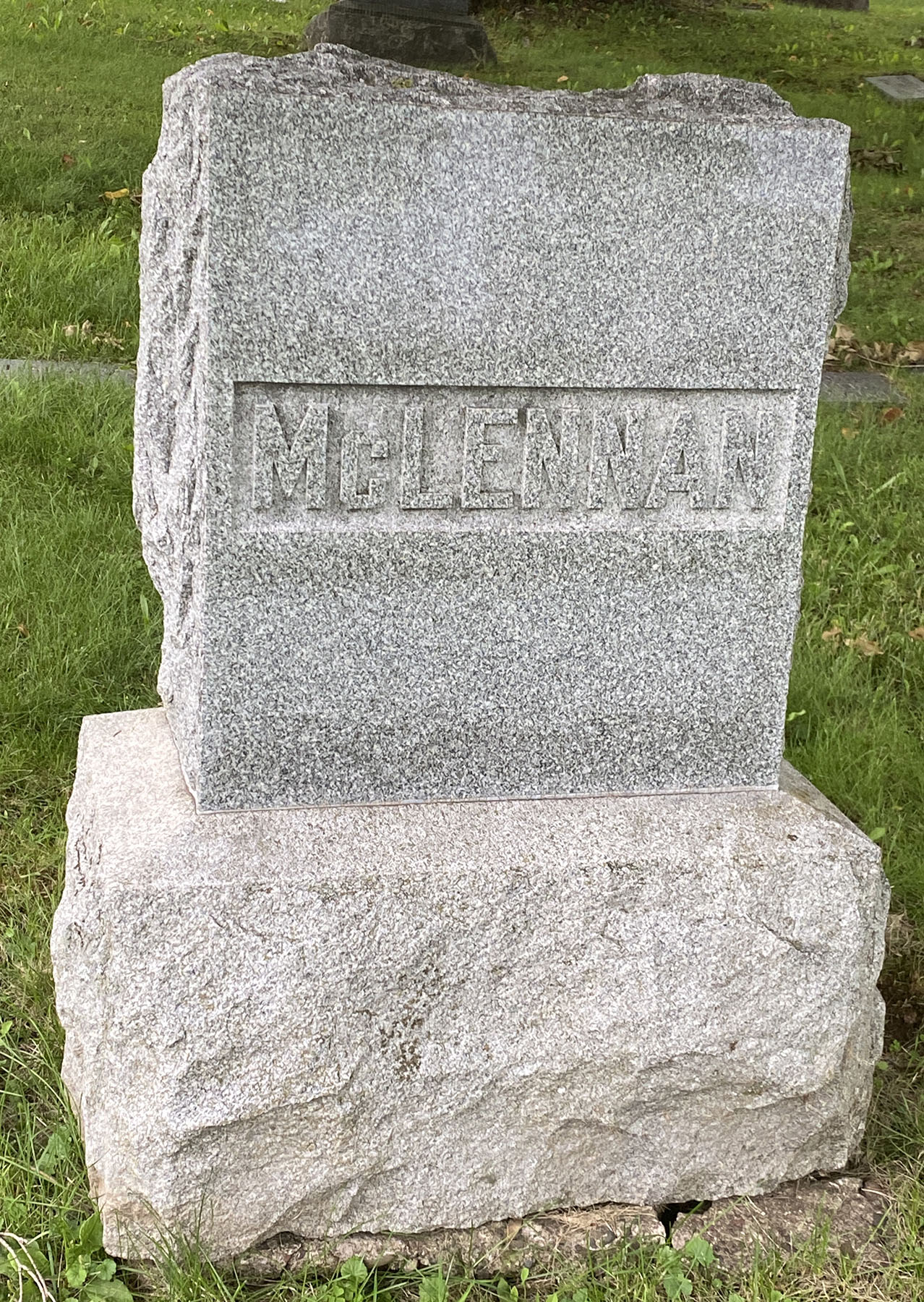 Photo of headstones/Alexander McLennan Family Headstone Forest Hill Cemetery, Duluth, St. Louis County, Minnesota, USA